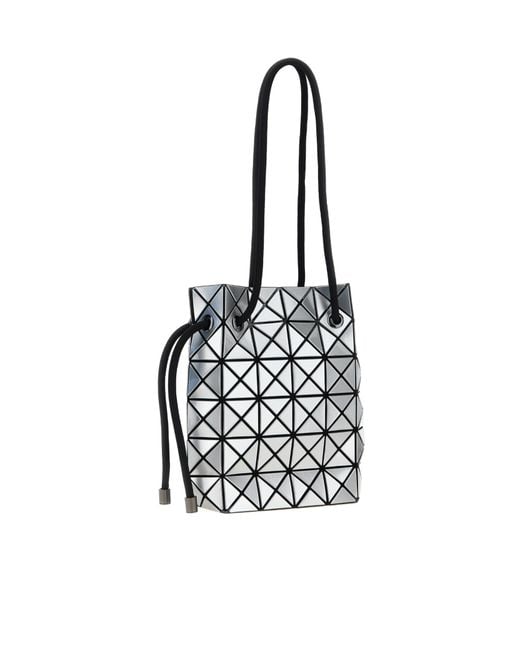 Issey Miyake White Drawstring Shoulder Bag