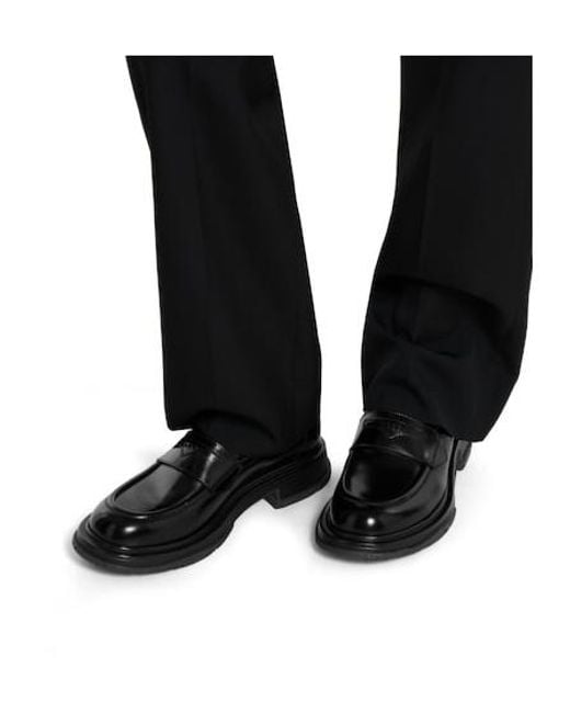 Gucci Black Tonal Logo Loafers for men