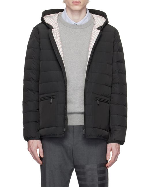 Thom Browne Black 4-Bar Padded Jacket for men