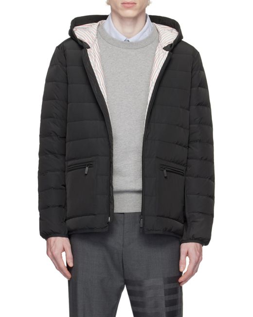 Thom Browne Black 4-Bar Padded Jacket for men