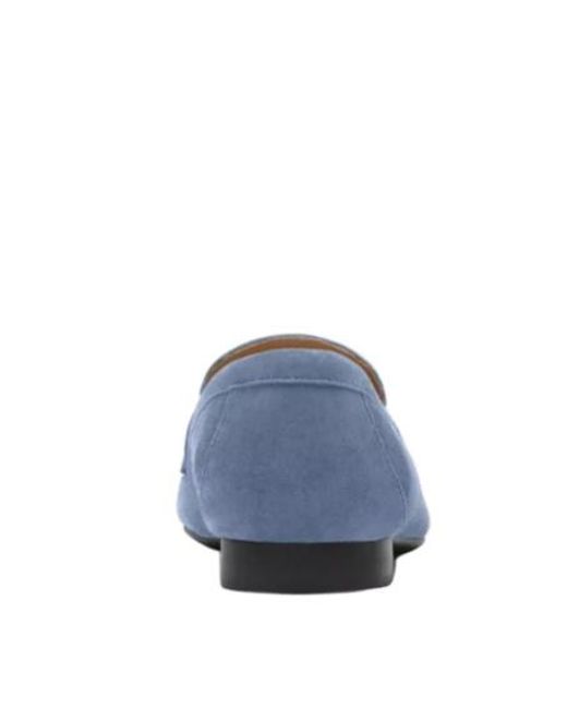 COACH Blue Suede Logo Loafers