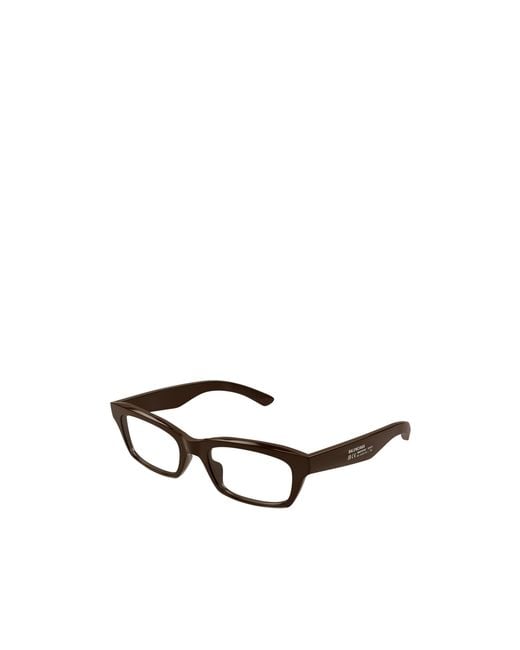 Balenciaga White Eyewear Rectangle Frame Glasses for men