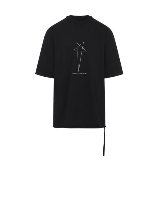 Rick Owens Black Short-Sleeved Crewneck T-Shirt for men