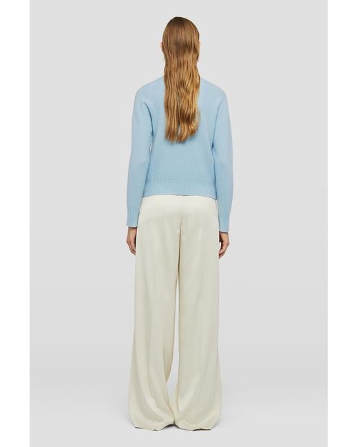 Jil Sander Blue Crewneck Long-Sleeved Jumper