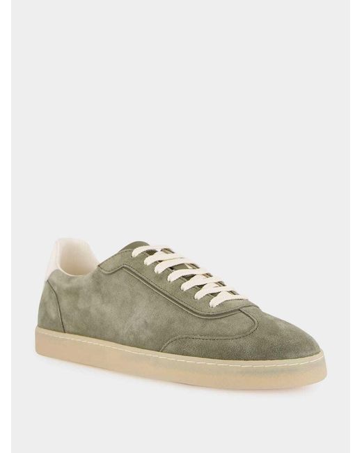 Brunello Cucinelli Green Low Top Lace-Up Sneakers for men