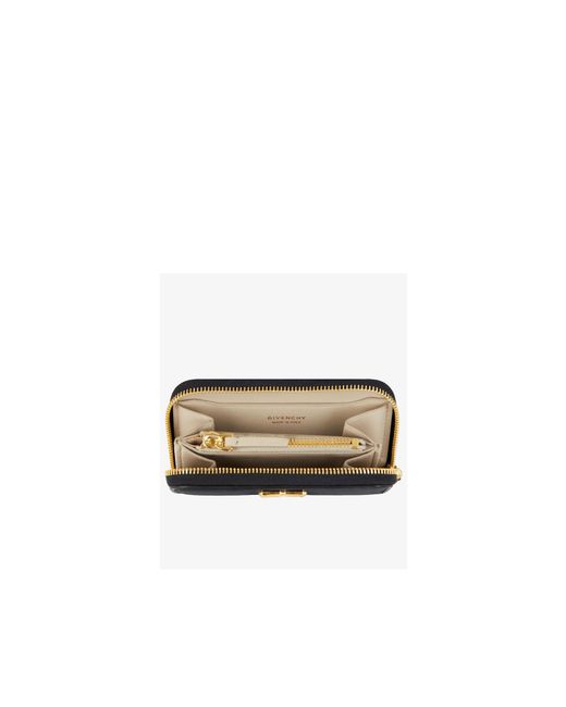Givenchy Black 4G Liquid Zipped Wallet