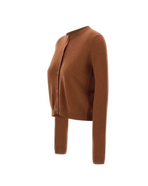 Marella Brown Cicogna Crew Neck Cardigan