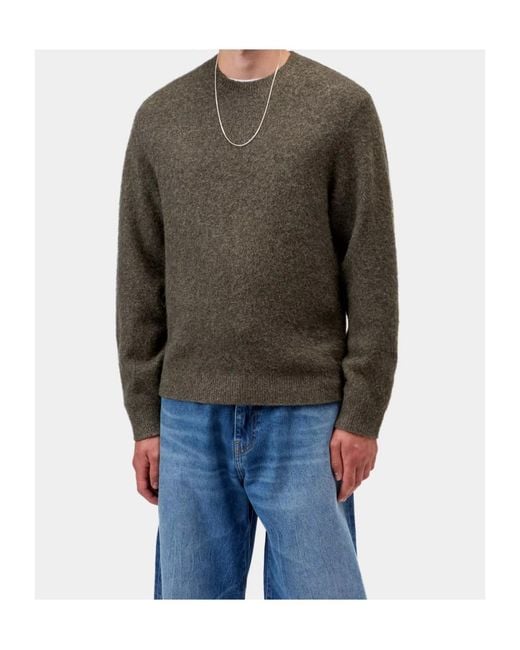 Carhartt Brown Curtis Crew Neck Knitted Sweater for men