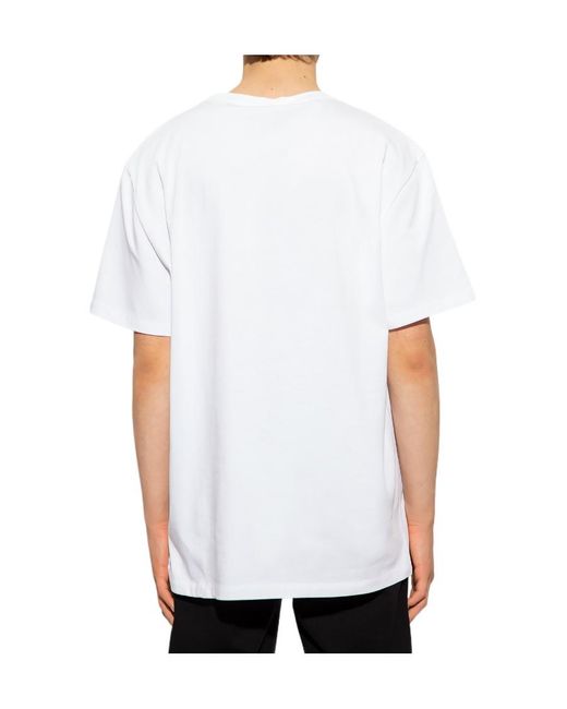 McQueen White Reversed-Logo Cotton T-Shirt for men