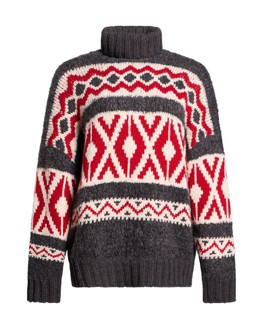 Brunello Cucinelli Red Turtleneck Cashmere