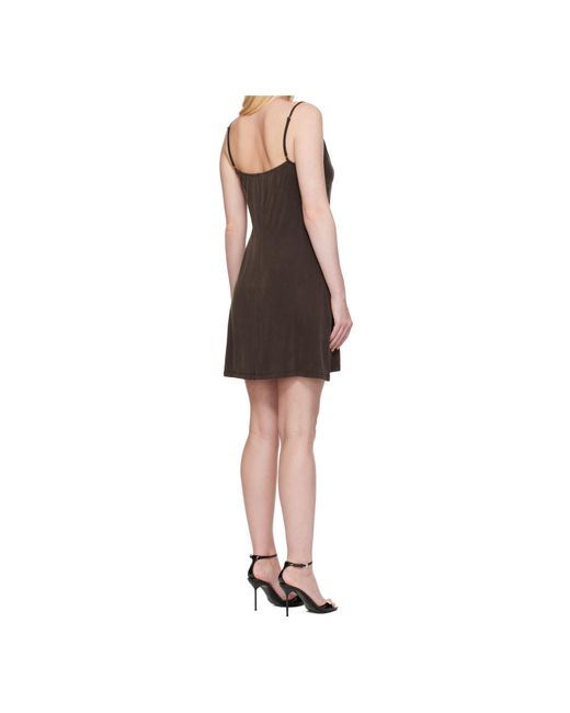 Versace Jeans Brown Suspender Dress