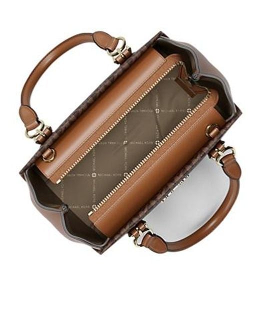 Michael Kors Brown Marilyn Small Signature Logo Messenger Bag