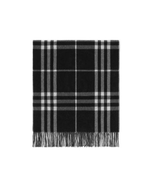 Burberry Black Reversible Logo Jacquard Scarf