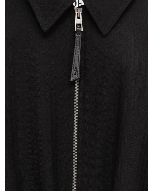 Loewe Black Draped Wool Jacket