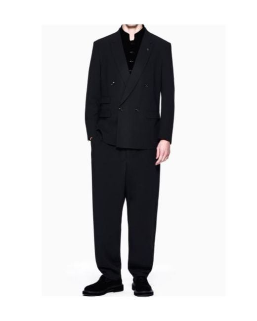 Giorgio Armani Black Suit Oversized Fit for men