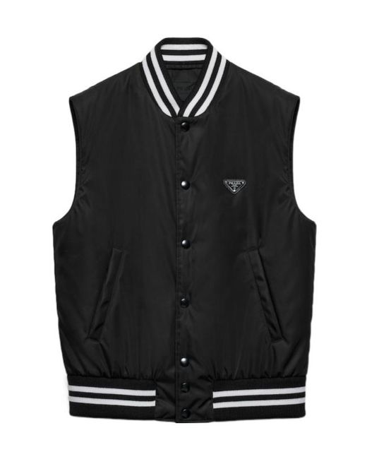 Prada Black Re-Nylon Vest for men