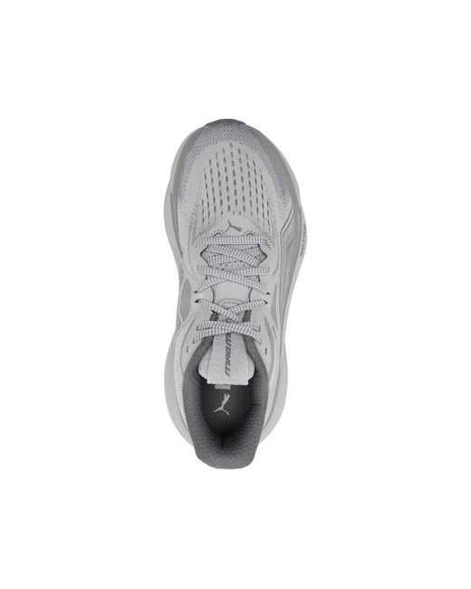 PUMA Gray Magmax Nitro 2 Perforated Lace-Up Sneakers