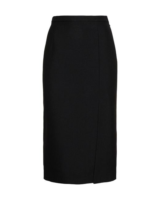 Michael Kors Black Side-Split Skirt