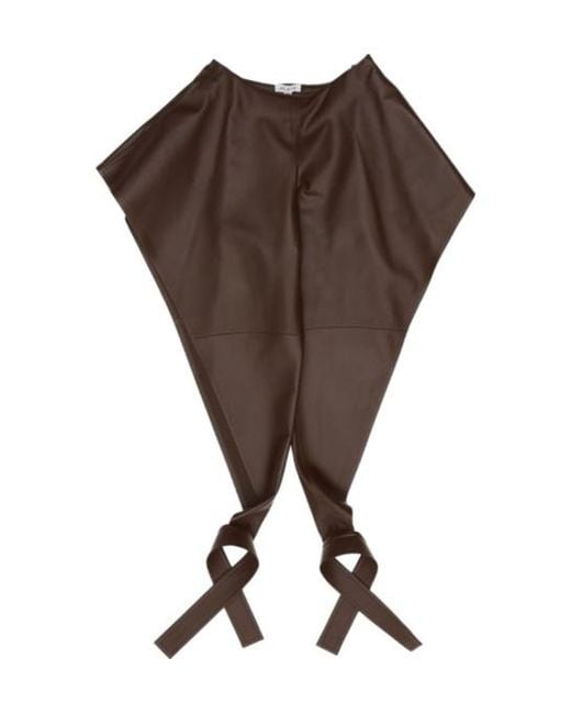 Alaïa Brown Alaïa Panelled Leather Pants