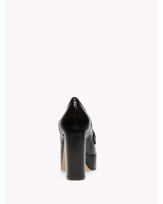 Gianvito Rossi Black Hadden Platform Loafers