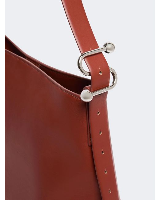 Sportmax Red Leather Shoulder Bag