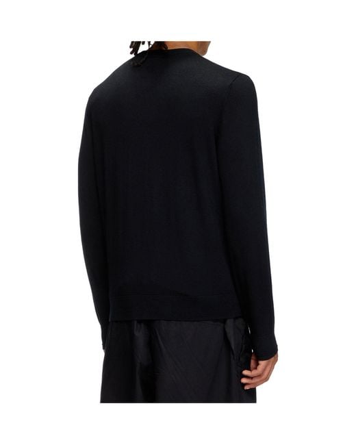 DIESEL Black K-Valiam Cut-Out Logo Jumper for men