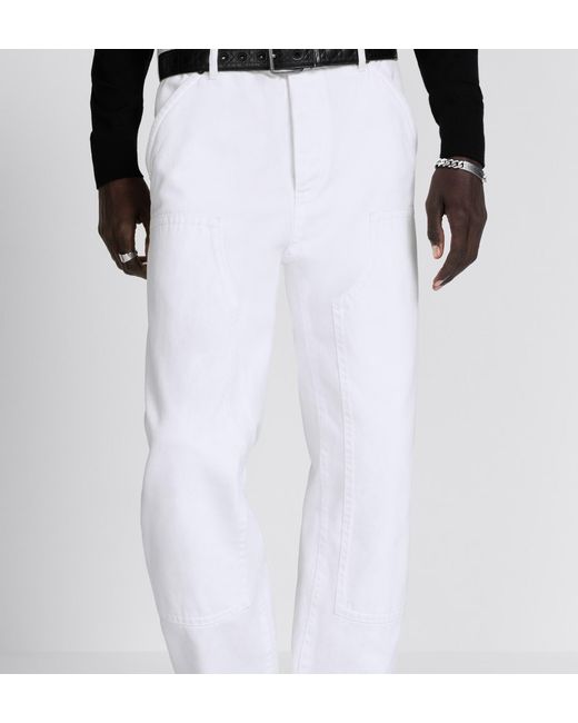 Dior White Carpenter Style Jeans for men