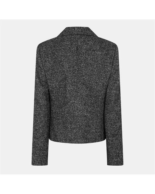 Dolce & Gabbana Gray Structured Shoulder Blazer