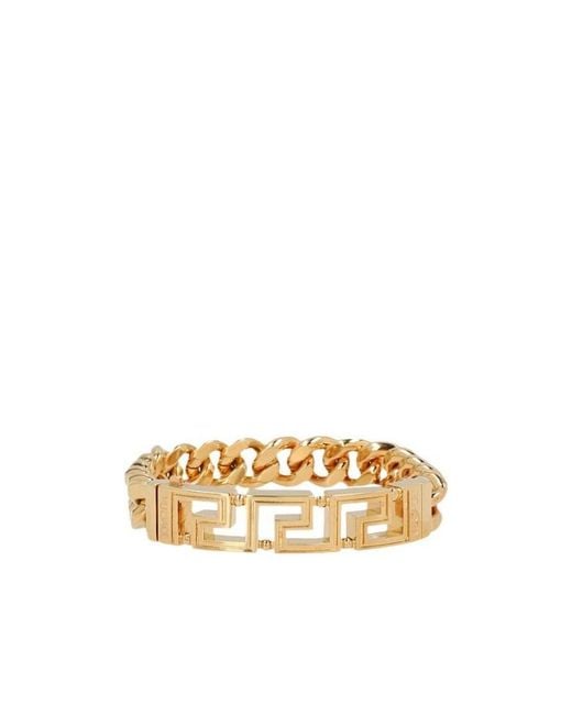 Versace Metallic Greca Chain Bracelet for men