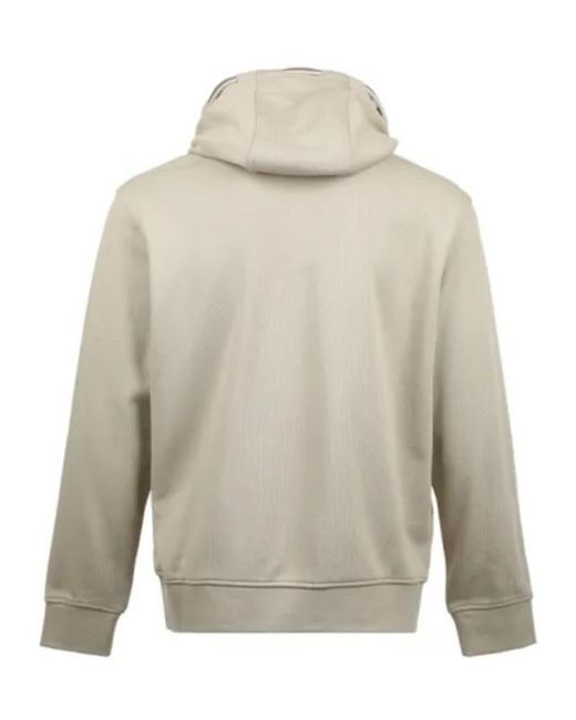 Emporio Armani Natural Logo-Deail Cotton Hoodie for men