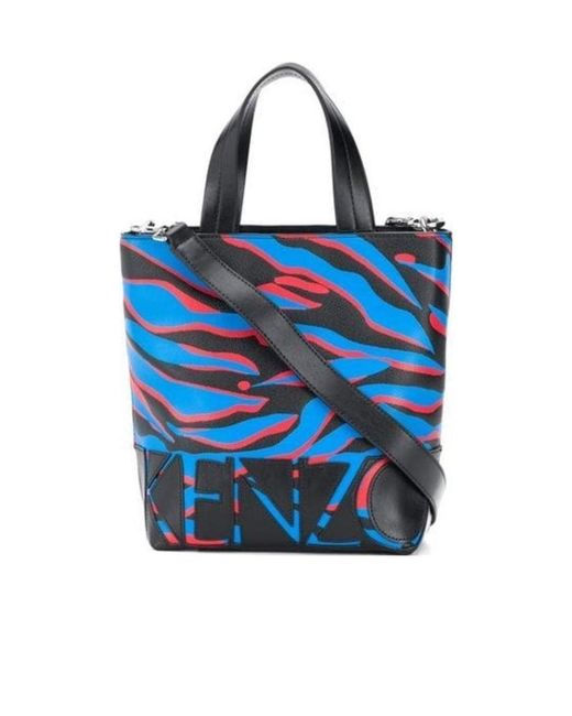 KENZO Blue Printed Handbag