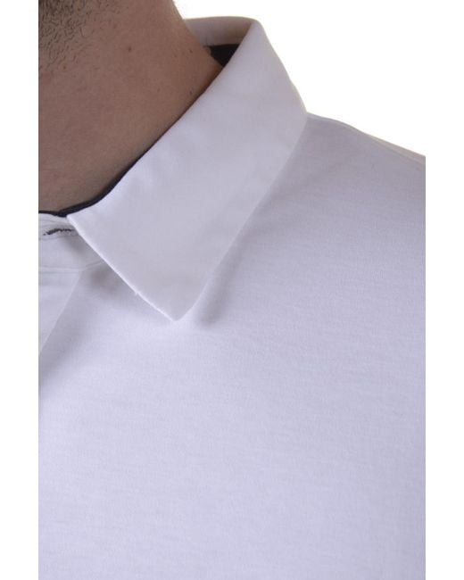 Armani Jeans White Logo Slim Polo Shirt for men