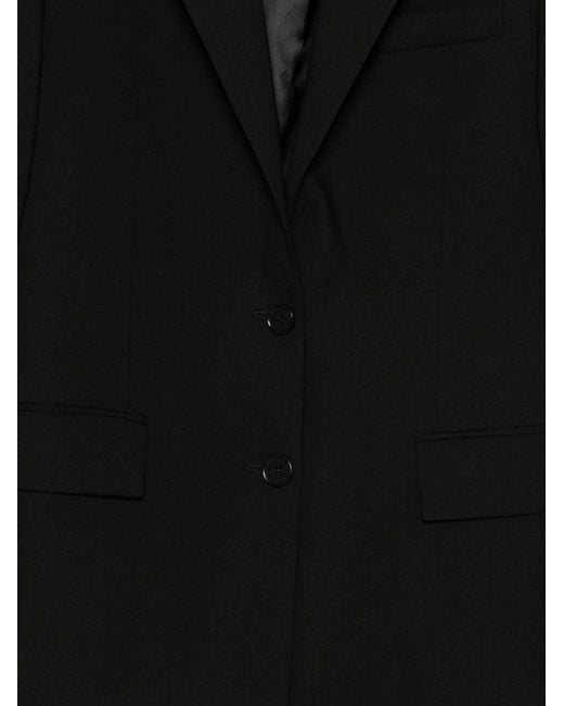 MSGM Black Single Breasted Long Sleeved Jacket