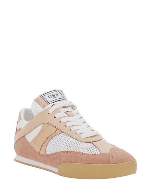 Chloé Natural Chloé Kick Lace-Up Sneakers
