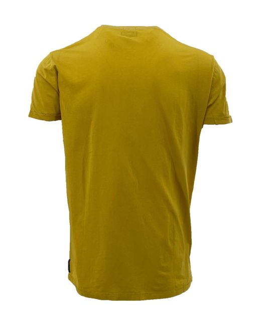 Armani Jeans Yellow Item O-Neck Short-Sleeved T-Shirt for men