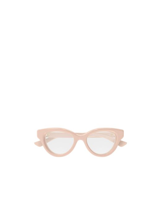 Gucci White Eyewear Cat-Eye Frame Glasses
