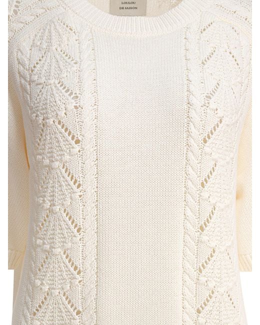Loulou de Saison White Arman Knit Dress