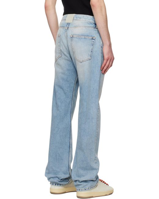 Lanvin Blue Logo Patch Jeans for men