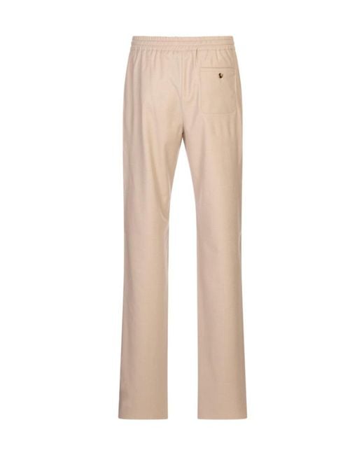 Agnona Natural Drawstring Casual Pants for men