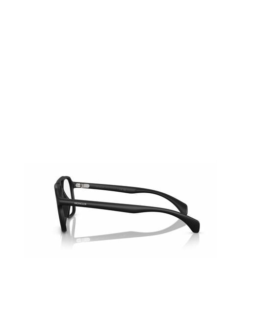 Moncler White Eyewear Aviator Frame Glasses for men