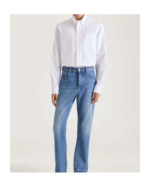 Givenchy White Logo Jacquard Oxford Shirt for men