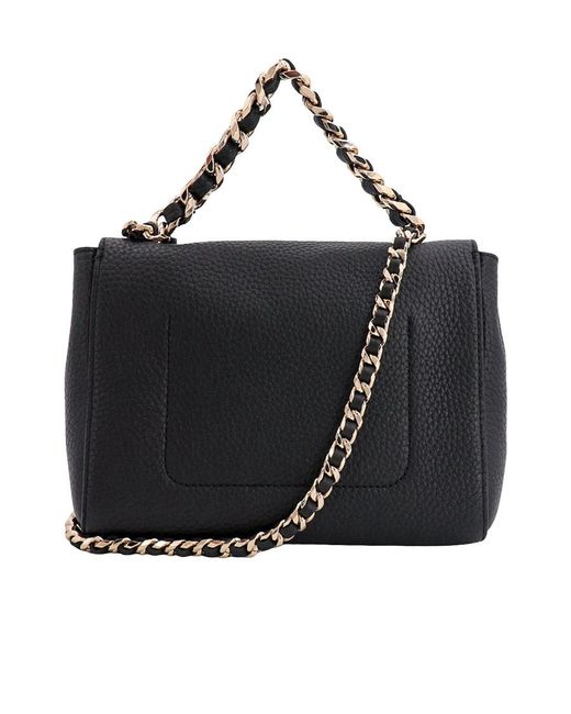 Mulberry Black Lily Twist-Lock Foldover Tote Bag