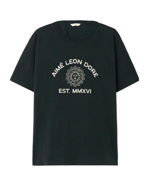 Aimé Leon Dore Black Printed Cotton-Jersey T-Shirt
