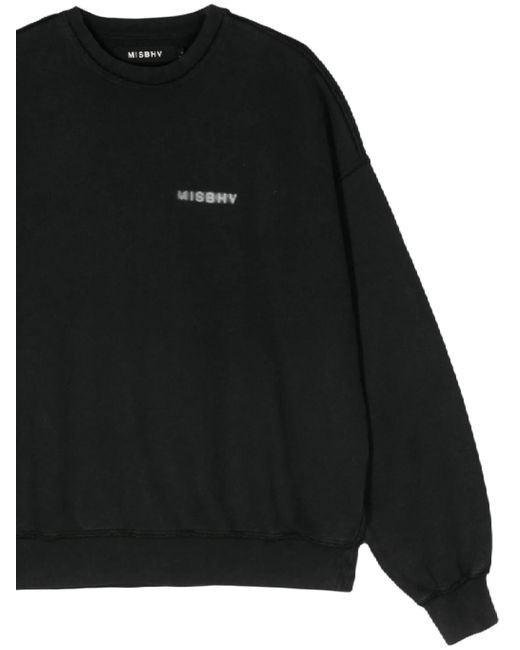 M I S B H V Black Community Crewneck Sweatshirt for men