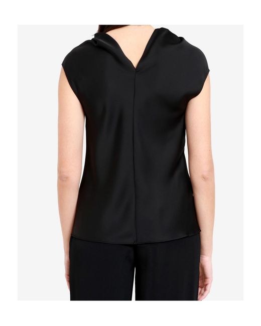 Philosophy Di Lorenzo Serafini Black Drape Front Blouse