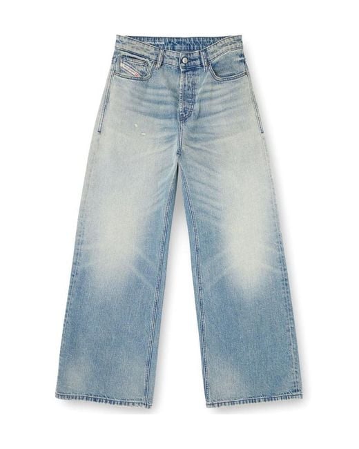 DIESEL 1996 D-SIRE W24 L30 ウォッシュドブルー DIESEL 1996 D-Sire 0Dbec Distressed Relaxed Jeans in Blue | Lyst