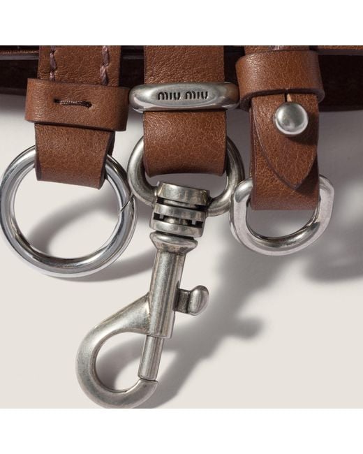 Miu Miu White Logo-Detailed Belt