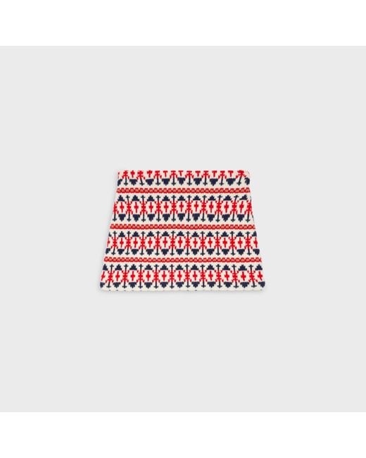 Céline Red Mini Skirt