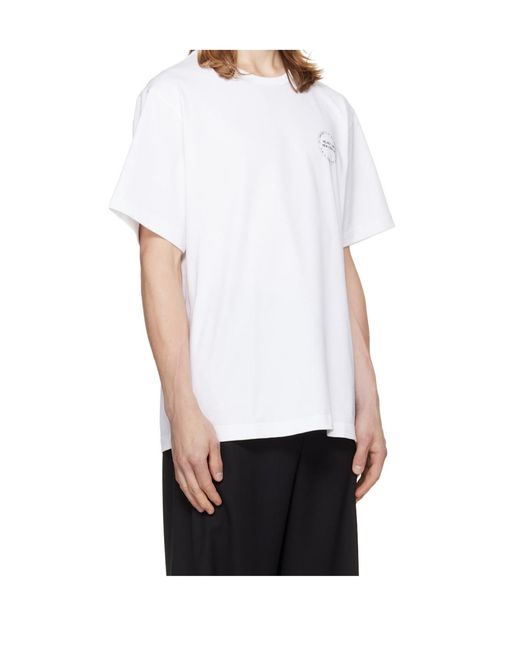 Helmut Lang White Short-Sleeved T-Shirt for men