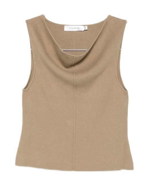 AYA MUSE Natural Knitted Vest